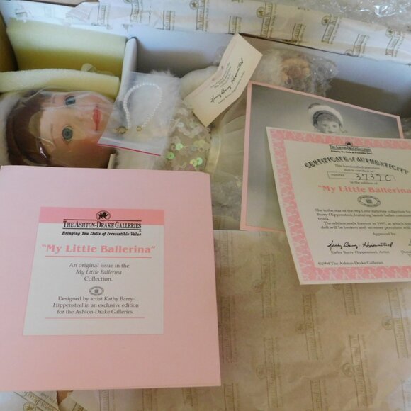 Ashton-Drake Galleries My Little Ballerina Porcelain Doll COA NIB - Picture 2 of 12